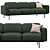  Jarrod Forest Green Sofa - Stylish and Spacious 3D model small image 3