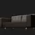 Sleek Leather Sofa 3D model small image 2