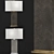 Luxe Shagreen Rectangular Lamp 3D model small image 1