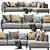 Elegant Ditre Italia Krisby Sectional 3D model small image 2