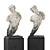 Marble Greek Woman Torso Pedestal 3D model small image 1