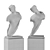 Marble Greek Woman Torso Pedestal 3D model small image 5