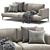 Contemporary Alexis Sofa: Modern Comfort in Millimeters 3D model small image 5