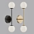 Contemporary 2-Light Ball Wall Sconce 3D model small image 1