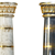 Elegant Classic Column: Black & Gold | White & Gold 3D model small image 3