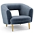 Stylish Millie Chair: Modern Elegance 3D model small image 3