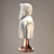 Elegant Roman Bust Sculpture 3D model small image 3