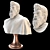 Elegant Roman Bust Sculpture 3D model small image 7