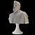 Elegant Roman Bust Sculpture 3D model small image 12