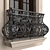 Elegant Stucco Balcony Set 3D model small image 3