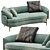 Luxurious Miami Sofa by Cantori 3D model small image 3