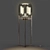 Sleek Steel Sasha Floor Lamp 3D model small image 3