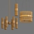 Luxurious Art-Deco Suspended Chandelier 3D model small image 3