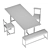 Seleri Chair: Sleek and Compact

Seleri Bench: Stylish and Space-Saving

Seleri Table: 3D model small image 3