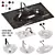 Artelinea Washbasin Set: Innovative Designs & Superior Quality 3D model small image 1