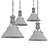 Painted Cone Pendant Light 3D model small image 2