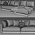 Blanche Katarina L-Shaped Sofa 3D model small image 4