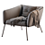 Nikos Low Armchair: Sleek Modern Design 3D model small image 7