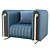 Modern Rivers Armchair | Stylish Design 3D model small image 3