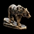 Majestic Wolf Sculpture 3D model small image 2