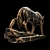 Majestic Wolf Sculpture 3D model small image 6