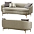 Sleek Leather Miami Sofa 3D model small image 3