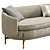 Sleek Leather Miami Sofa 3D model small image 7