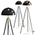 Modern Tripod Dome Floor Lamp 3D model small image 1