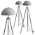 Modern Tripod Dome Floor Lamp 3D model small image 2