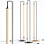 Sleek Metal Tube LED Floor Lamp 3D model small image 1