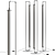 Sleek Metal Tube LED Floor Lamp 3D model small image 2