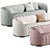 Color-Changeable Sofa: Customize with CoronaColor & TurboSmooth 3D model small image 3