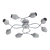 Elegant Olympia Ceiling Chandelier 3D model small image 2