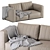 Contemporary Leather Modular Sofa 3D model small image 5