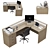 Modern Office Furniture Set 3D model small image 1