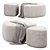 Cozy Heart Ottoman: Versatile and Stylish 3D model small image 3