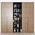 Modern Woodgrain Wardrobe with Stylish Design 3D model small image 1