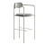 Versatile Metal and Fabric Bar Stool 3D model small image 4