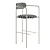 Versatile Metal and Fabric Bar Stool 3D model small image 5