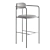 Versatile Metal and Fabric Bar Stool 3D model small image 6