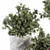 White Rock Pot Plant Set 266 3D model small image 3