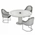 Elegant Isabel Dining Set 3D model small image 4