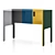 Tenzo Uno Mello Writing Desk - Modern Design, Multiple Colors, Compact Size 3D model small image 3