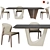 Elegant Pinnacle Table & Luisa Chair 3D model small image 1