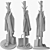 Solid Wood Coat Stand | Freestanding & Stylish 3D model small image 5