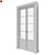 Elegant Cremones: Classic Doors 3D model small image 2