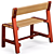 YPPERLIG Children's Bench in Dark Red Beech - Durable and Stylish 3D model small image 2