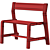 YPPERLIG Children's Bench in Dark Red Beech - Durable and Stylish 3D model small image 4