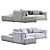 Modern Nordic Sofa with Xyz Design 3D model small image 3