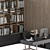 Modern Office L Type with Library 3D model small image 3